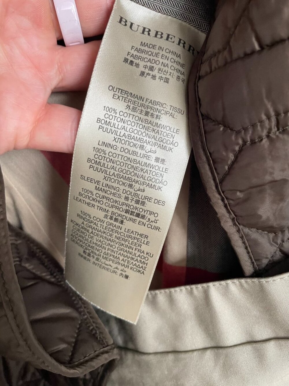 Burberry Brit Tan Double Breasted Short Cotton Trench Coat with Vest Size 8 - Picture 11 of 13